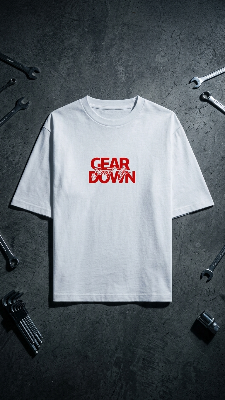 Gear Down Boost Up Oversized Tee