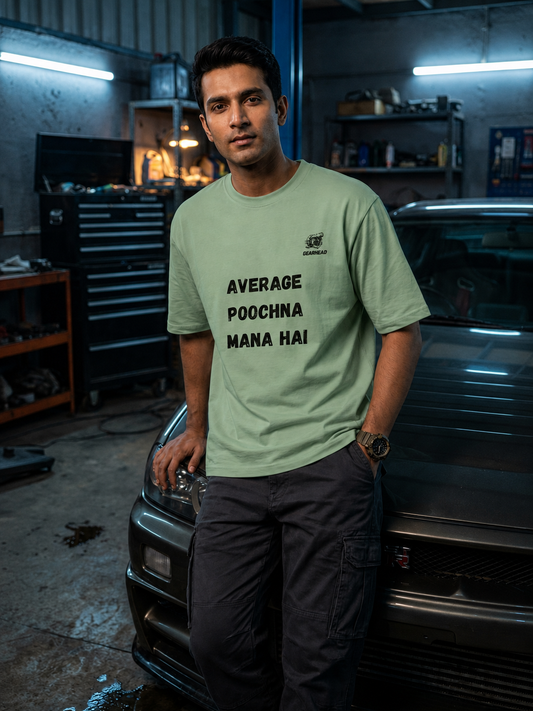 Average Puchna Mana hai Crew T-Shirt