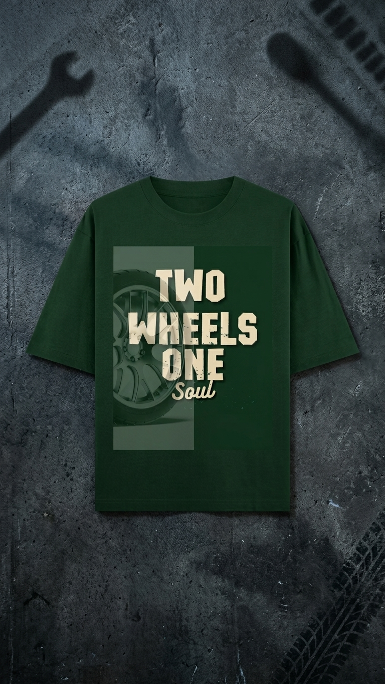 Two Wheels One Soul Oversized T-Shirt